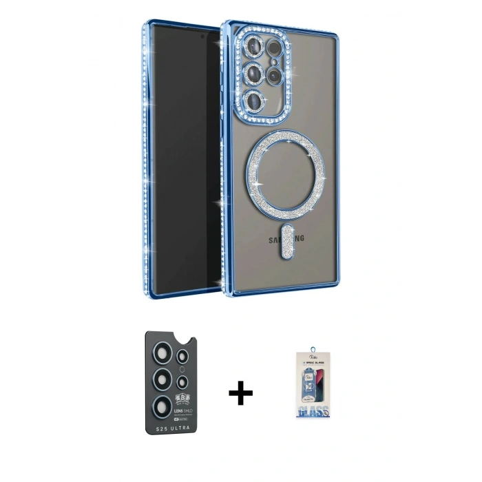 MARSİLYAN™- Galaxy S25 Ultra Kılıf Zirve Doku Prime - Siyah Joko Magic 5D Cam + Bilvis Titan Kamera Lens - LT
