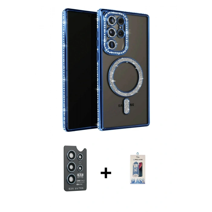 MARSİLYAN™- Galaxy S25 Ultra Kılıf Zirve Doku Prime - Siyah Joko Magic 5D Cam + Bilvis Titan Kamera Lens - LT