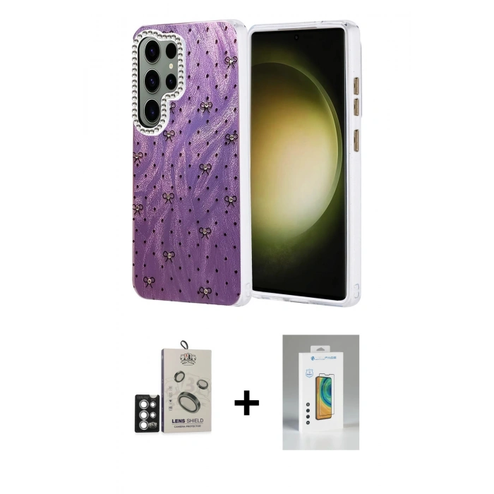 MARSİLYAN™- Galaxy S25 Ultra Kılıf Zirve Modern Prime - Şeffaf Polymer Nano Ekran Koruyucu + Bilvis Titan Kamera Lens - GS