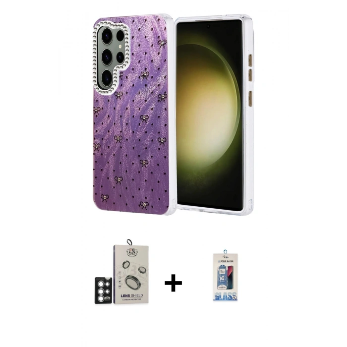 MARSİLYAN™- Galaxy S25 Ultra Kılıf Zirve Modern Prime - Siyah Joko Magic 5D Cam + Bilvis Titan Kamera Lens - GS