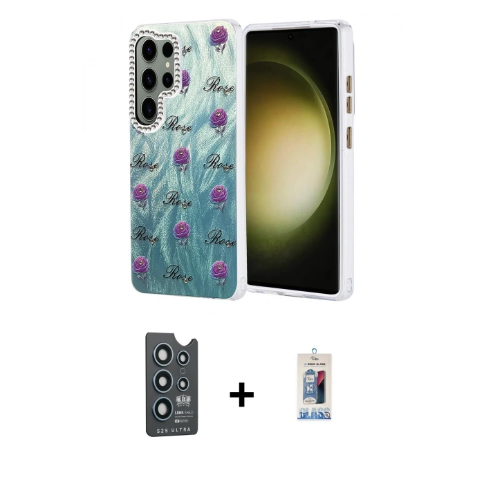 MARSİLYAN™- Galaxy S25 Ultra Kılıf Zirve Modern Prime - Siyah Joko Magic 5D Cam + Bilvis Titan Kamera Lens - LT