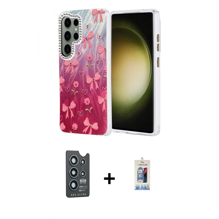 MARSİLYAN™- Galaxy S25 Ultra Kılıf Zirve Modern Prime - Siyah Joko Magic 5D Cam + Bilvis Titan Kamera Lens - LT