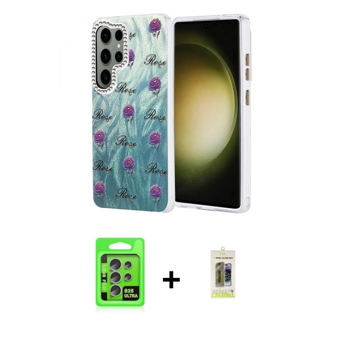 MARSİLYAN™- Galaxy S25 Ultra Kılıf Zirve Modern Prime - Siyah Joko Magic 5D Hayalet Cam + Raze Metal Kamera Lens - NLGY