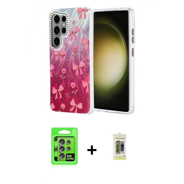 MARSİLYAN™- Galaxy S25 Ultra Kılıf Zirve Modern Prime - Siyah Joko Magic 5D Hayalet Cam + Raze Metal Kamera Lens - NLGY