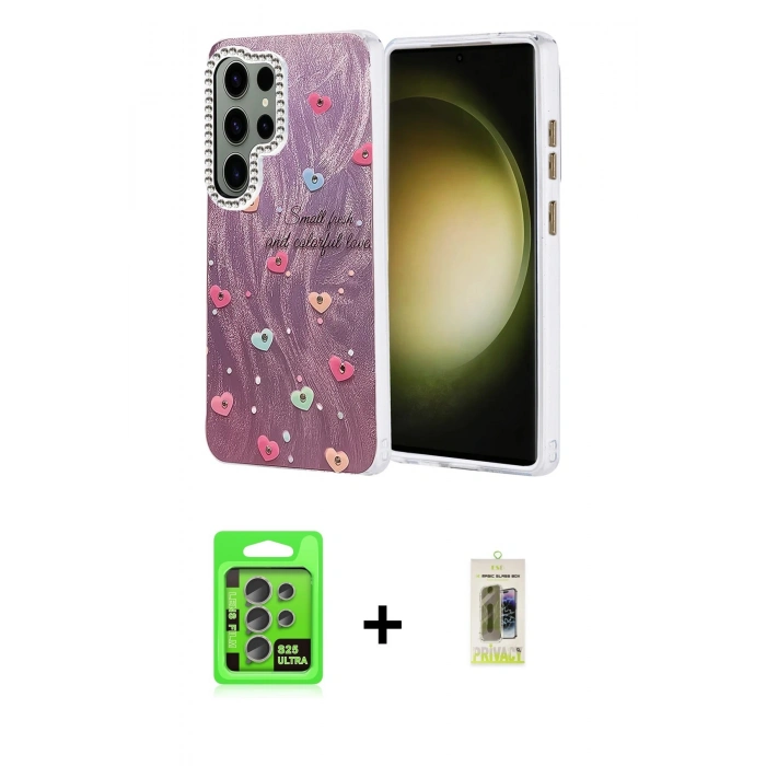 MARSİLYAN™- Galaxy S25 Ultra Kılıf Zirve Modern Prime - Siyah Joko Magic 5D Hayalet Cam + Raze Metal Kamera Lens - NLGY