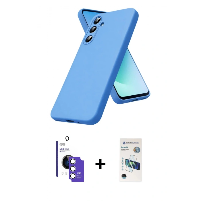 MARSİLYAN™- Galaxy S26 Kılıf Ahenk Serisi - Siyah 3D Antistatik Seramik Nano Ekran Koruyucu + Bilvis Titan Kamera Lens - GS