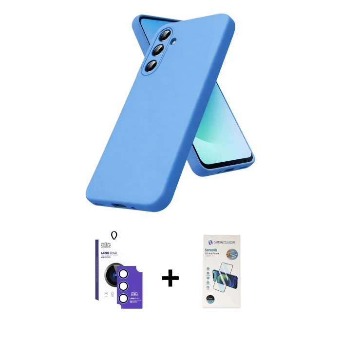 MARSİLYAN™- Galaxy S26 Kılıf Ahenk Serisi - Siyah 3D Antistatik Seramik Nano Ekran Koruyucu + Bilvis Titan Kamera Lens - MI