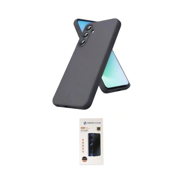 MARSİLYAN™- Galaxy S26 Kılıf Kozmos Yansıma Özel Seri - Siyah 3D Antistatik Hayalet Cam Ekran Koruyucu