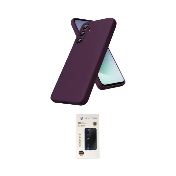 MARSİLYAN™- Galaxy S26 Kılıf Kozmos Yansıma Özel Seri - Siyah 3D Antistatik Hayalet Cam Ekran Koruyucu