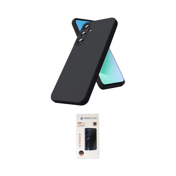 MARSİLYAN™- Galaxy S26 Kılıf Kozmos Yansıma Özel Seri - Siyah 3D Antistatik Hayalet Cam Ekran Koruyucu