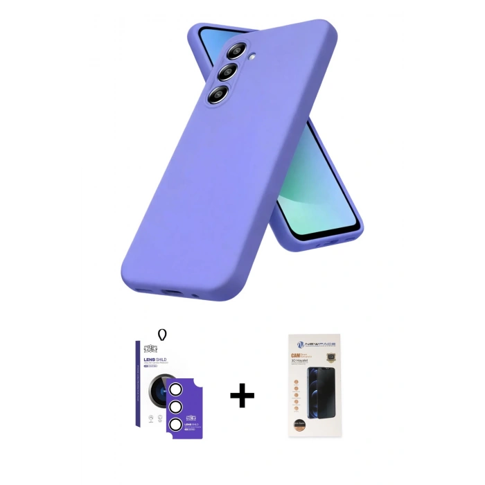 MARSİLYAN™- Galaxy S26 Kılıf Kozmos Yansıma Özel Seri - Siyah 3D Antistatik Hayalet Cam Ekran Koruyucu + Bilvis Titan Kamera Lens - GS
