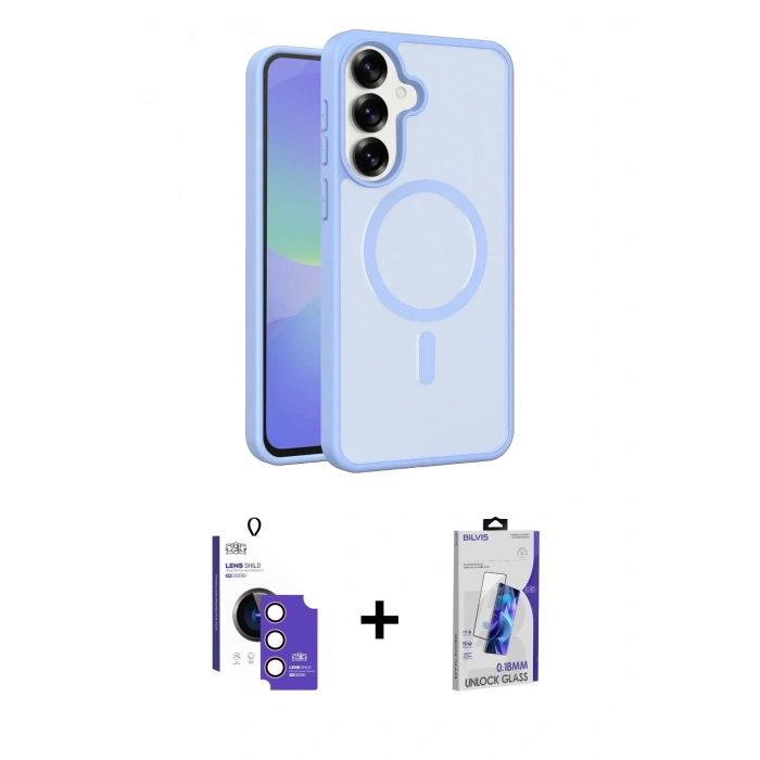 MARSİLYAN™- Galaxy S26 Kılıf Siluet Minimal Prime - Siyah Bilvis 3D Cam Ekran Koruyucu + Bilvis Titan Kamera Lens - PE