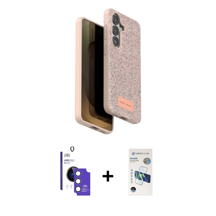 MARSİLYAN™- Galaxy S26 Kılıf Vadi Klasik Serisi - Siyah 3D Antistatik Seramik Nano Ekran Koruyucu + Bilvis Titan Kamera Lens - MI