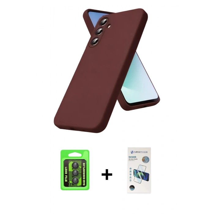MARSİLYAN™- Galaxy S26 Plus Kılıf Kozmos Yansıma Özel Seri - Siyah 3D Antistatik Seramik Nano Ekran Koruyucu + Raze Metal Kamera Lens - SH