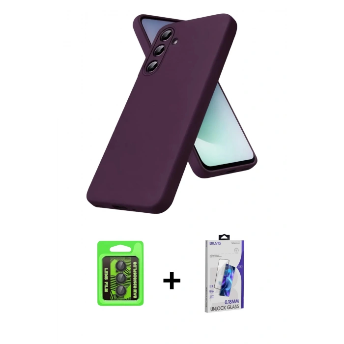 MARSİLYAN™- Galaxy S26 Plus Kılıf Kozmos Yansıma Özel Seri - Siyah Bilvis 3D Cam Ekran Koruyucu + Raze Metal Kamera Lens - SH