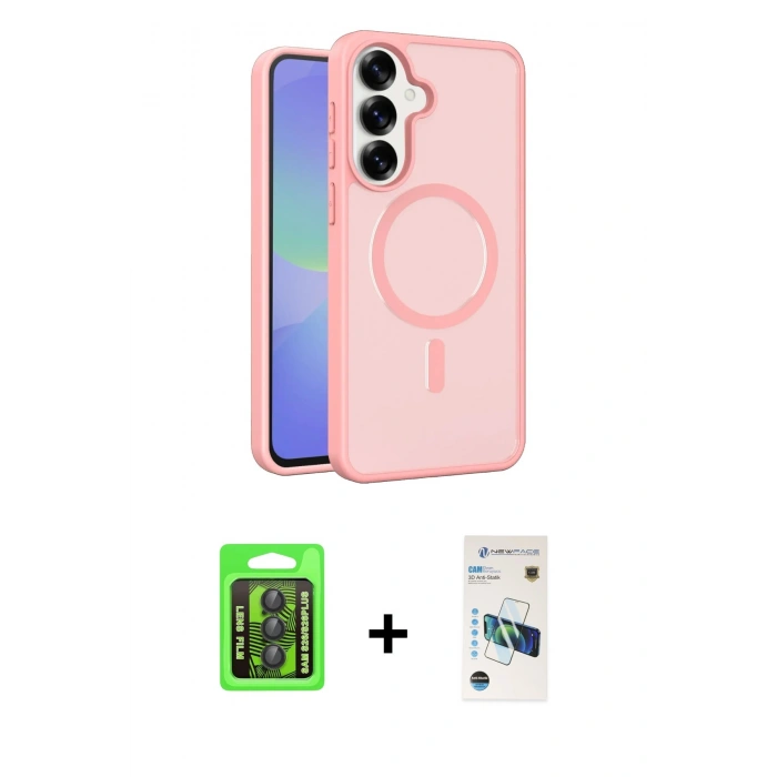 MARSİLYAN™- Galaxy S26 Plus Kılıf Siluet Minimal Prime - Siyah 3D Antistatik Cam Ekran Koruyucu + Raze Metal Kamera Lens - SH