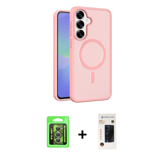 MARSİLYAN™- Galaxy S26 Plus Kılıf Siluet Minimal Prime - Siyah 3D Antistatik Hayalet Cam Ekran Koruyucu + Raze Metal Kamera Lens - GS