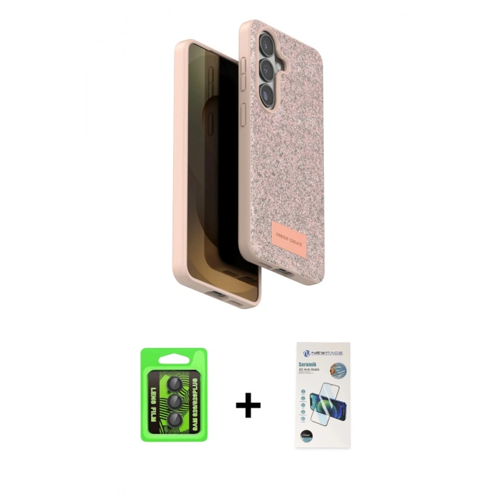 MARSİLYAN™- Galaxy S26 Plus Kılıf Vadi Klasik Serisi - Siyah 3D Antistatik Seramik Nano Ekran Koruyucu + Raze Metal Kamera Lens - SH