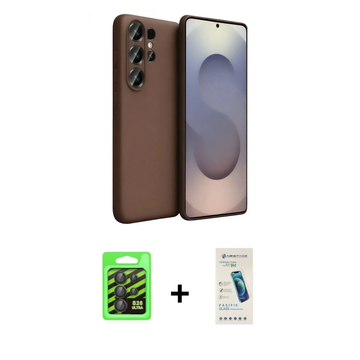 MARSİLYAN™- Galaxy S26 Ultra Kılıf Kozmos Yansıma Özel Seri - Şeffaf Pasifik Cam Ekran Koruyucu + Raze Metal Kamera Lens - SH