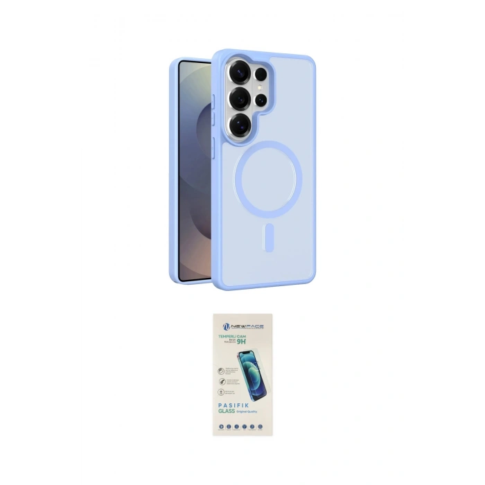 MARSİLYAN™- Galaxy S26 Ultra Kılıf Siluet Minimal Prime - Şeffaf Pasifik Cam Ekran Koruyucu
