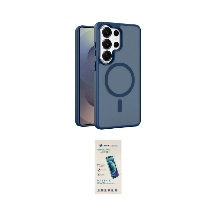 MARSİLYAN™- Galaxy S26 Ultra Kılıf Siluet Minimal Prime - Şeffaf Pasifik Cam Ekran Koruyucu