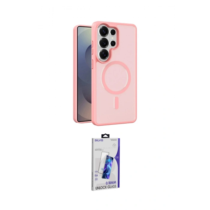 MARSİLYAN™- Galaxy S26 Ultra Kılıf Siluet Minimal Prime - Siyah Bilvis 3D Cam Ekran Koruyucu