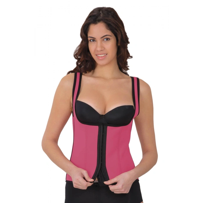 MARSiLYAN-  Gül Kurusu MI 9173 Terletici Agraflı Göğsü Açık Atlet Korse