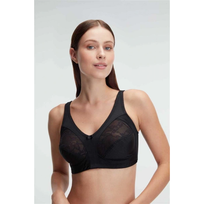 MARSiLYAN-  Günlük Desteksiz Balensiz Kaplı Yazlık Dantel Detaylı Toparlayıcı Sütyen