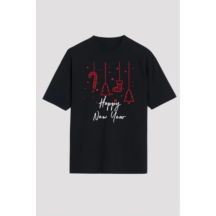 MARSiLYAN- Happy New Year Baskılı Tshirt
