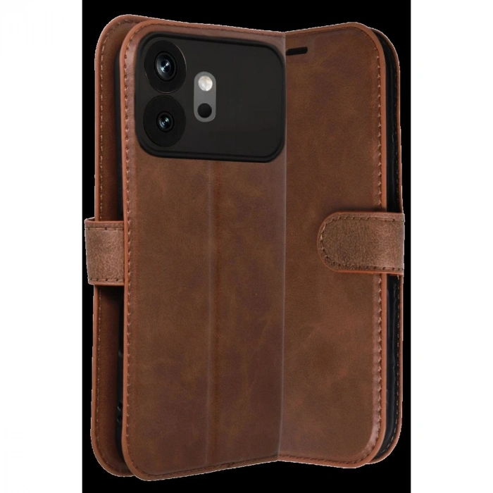 MARSİLYAN™- Huawei Honor 600 Trend S Plus Kapaklı Kılıf - Taba