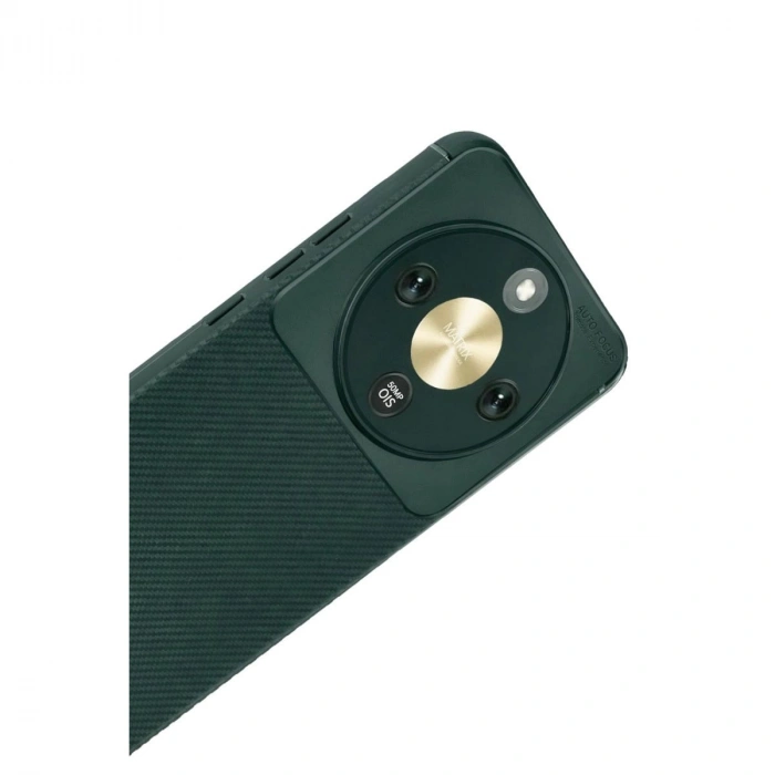 MARSİLYAN™- Huawei Honor Magic 8 Lite Auto Focus Karbon Kapak - Koyu Yeşil