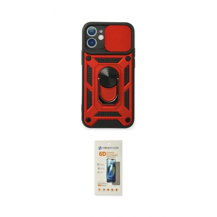 MARSİLYAN™- iPhone 11 Kılıf Ahenk Klasik - Siyah 6D Mat Seramik Hayalet Nano Ekran Koruyucu