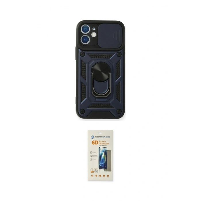MARSİLYAN™- iPhone 11 Kılıf Ahenk Klasik - Siyah 6D Mat Seramik Hayalet Nano Ekran Koruyucu
