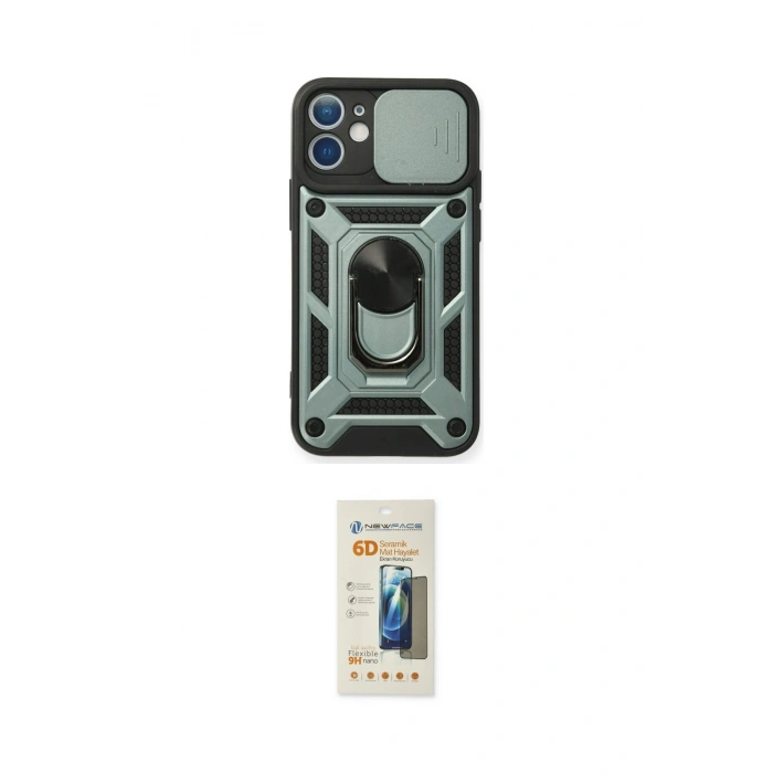 MARSİLYAN™- iPhone 11 Kılıf Ahenk Klasik - Siyah 6D Mat Seramik Hayalet Nano Ekran Koruyucu