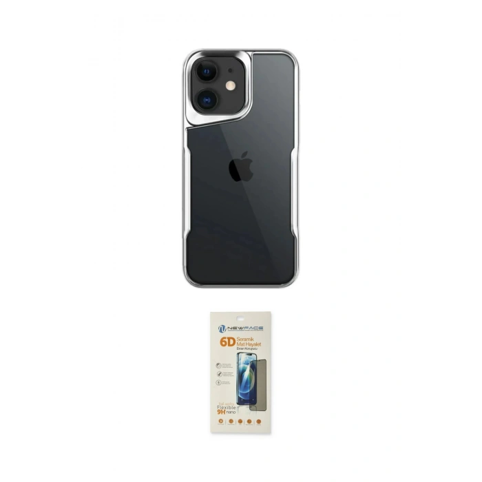 MARSİLYAN™- iPhone 11 Kılıf Akış Çizgi Koleksiyonu - Siyah 6D Mat Seramik Hayalet Nano Ekran Koruyucu