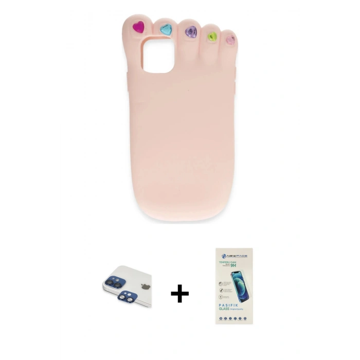 MARSİLYAN™- iPhone 11 Kılıf Akış Yansıma - Şeffaf Pasifik Cam Ekran Koruyucu + Pers Alüminyum Kamera Lens - LT