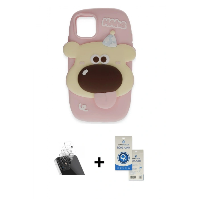MARSİLYAN™- iPhone 11 Kılıf Akış Yansıma - Şeffaf Royal Nano Ekran Koruyucu + Kamera Lens Koruma Cam - SF