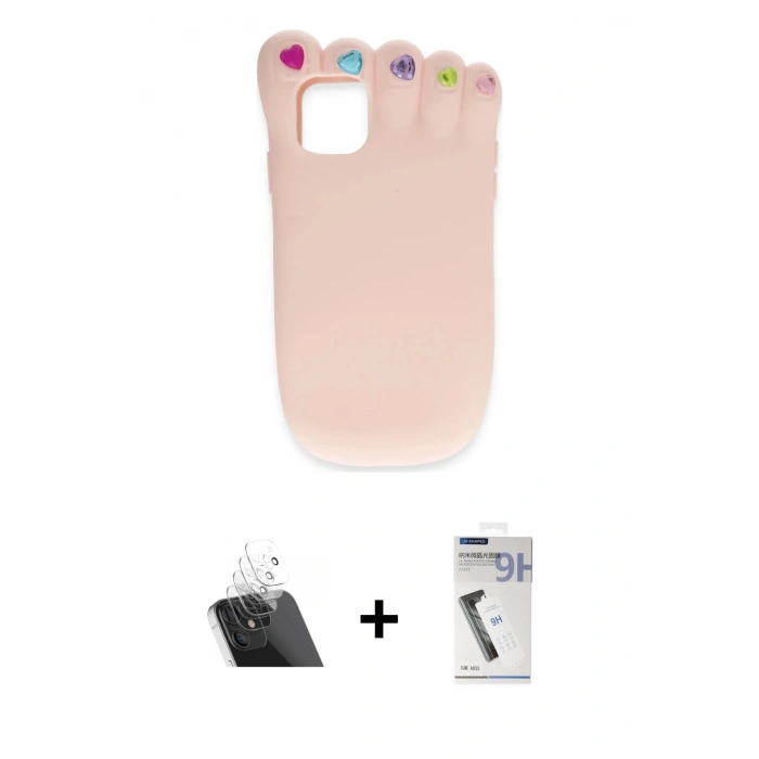 MARSİLYAN™- iPhone 11 Kılıf Akış Yansıma - Şeffaf Uv Polymer Nano Ekran Koruyucu + Kamera Lens Koruma Cam - SF