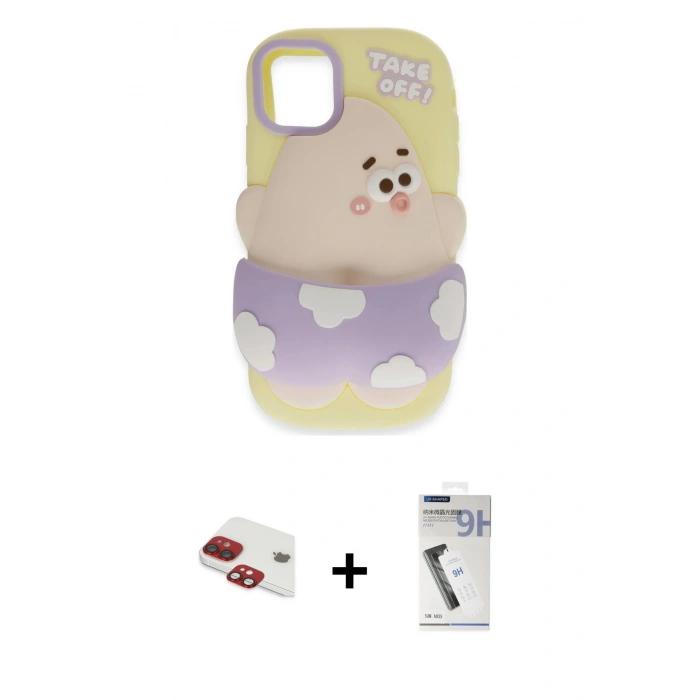 MARSİLYAN™- iPhone 11 Kılıf Akış Yansıma - Şeffaf Uv Polymer Nano Ekran Koruyucu + Pers Alüminyum Kamera Lens - KI