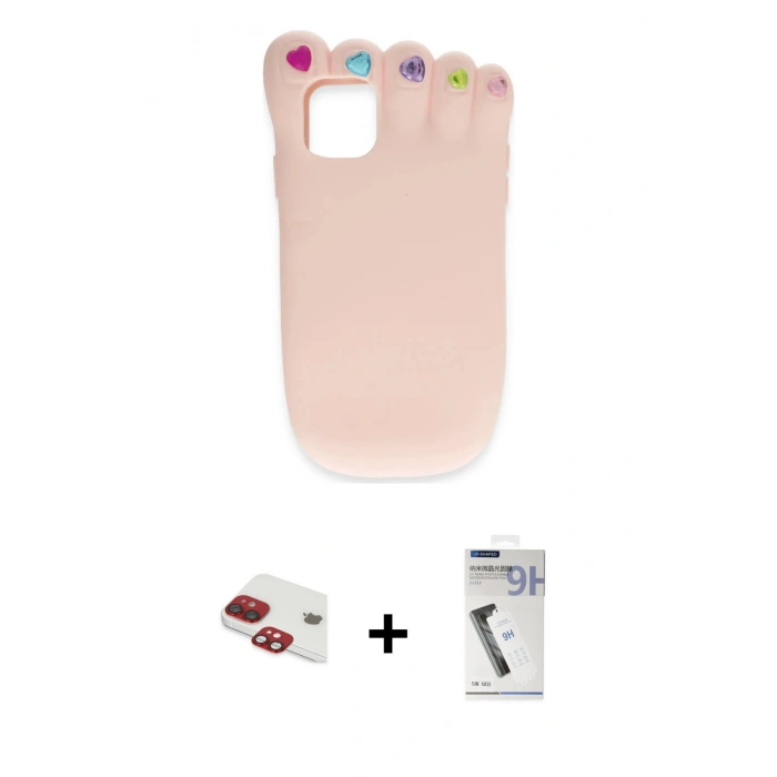 MARSİLYAN™- iPhone 11 Kılıf Akış Yansıma - Şeffaf Uv Polymer Nano Ekran Koruyucu + Pers Alüminyum Kamera Lens - KI