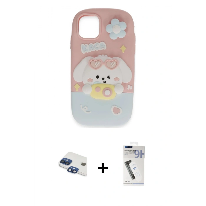 MARSİLYAN™- iPhone 11 Kılıf Akış Yansıma - Şeffaf Uv Polymer Nano Ekran Koruyucu + Pers Alüminyum Kamera Lens - LT