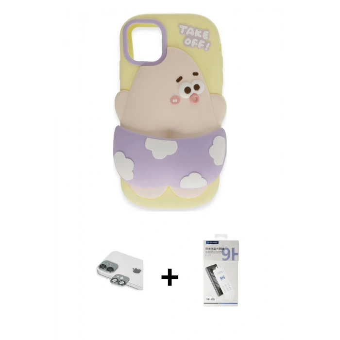 MARSİLYAN™- iPhone 11 Kılıf Akış Yansıma - Şeffaf Uv Polymer Nano Ekran Koruyucu + Pers Alüminyum Kamera Lens - YL