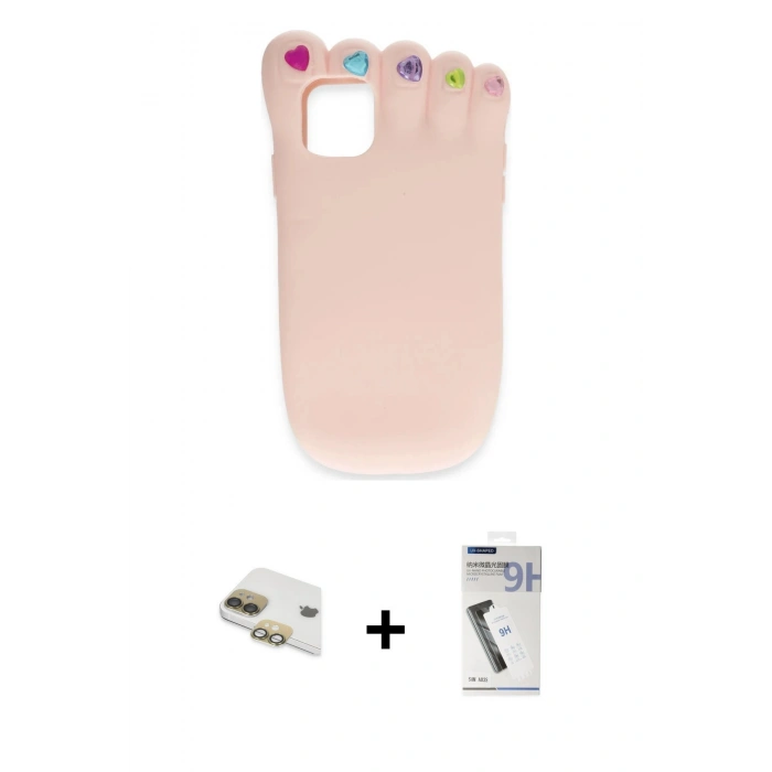 MARSİLYAN™- iPhone 11 Kılıf Akış Yansıma - Şeffaf Uv Polymer Nano Ekran Koruyucu + Pers Alüminyum Kamera Lens - GD