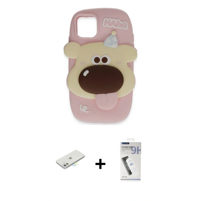 MARSİLYAN™- iPhone 11 Kılıf Akış Yansıma - Şeffaf Uv Polymer Nano Ekran Koruyucu + Renkli Kamera Lens Koruma Cam - SI