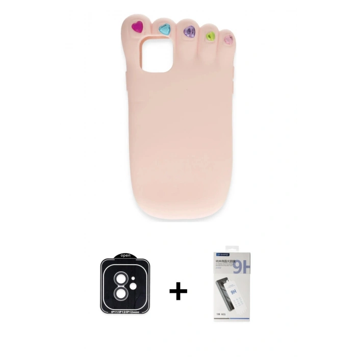 MARSİLYAN™- iPhone 11 Kılıf Akış Yansıma - Şeffaf Uv Polymer Nano Ekran Koruyucu + PVD Metal Kamera Lens - SH
