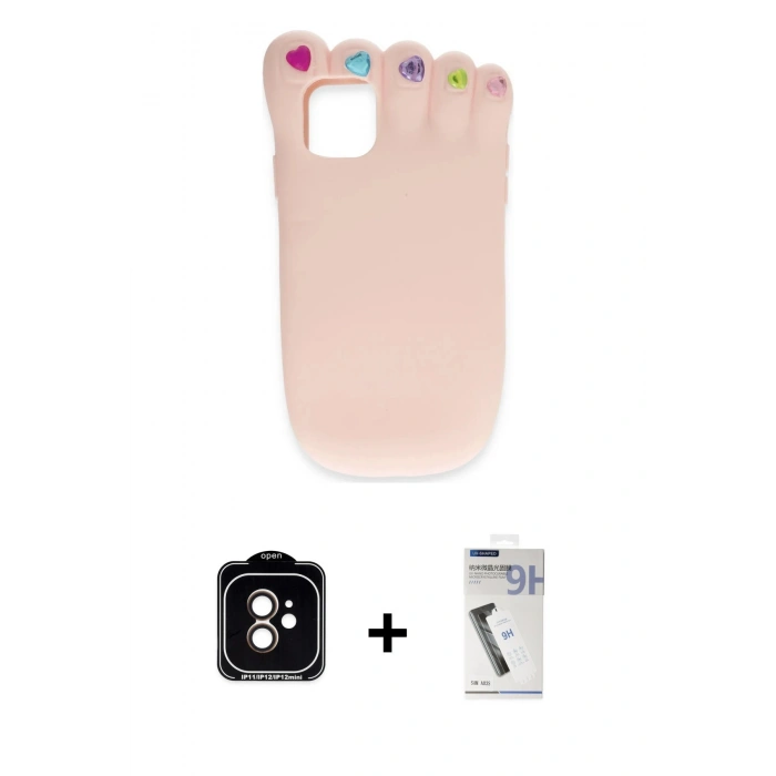 MARSİLYAN™- iPhone 11 Kılıf Akış Yansıma - Şeffaf Uv Polymer Nano Ekran Koruyucu + PVD Metal Kamera Lens - TU