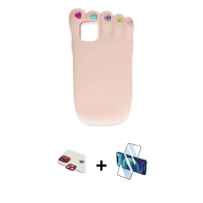 MARSİLYAN™- iPhone 11 Kılıf Akış Yansıma - Siyah 3D Antistatik Cam Ekran Koruyucu + Pers Alüminyum Kamera Lens - KI