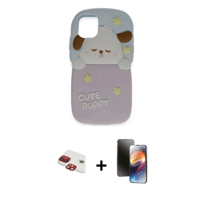 MARSİLYAN™- iPhone 11 Kılıf Akış Yansıma - Siyah 3D Antistatik Mat Seramik Nano Ekran Koruyucu + Pers Alüminyum Kamera Lens - KI