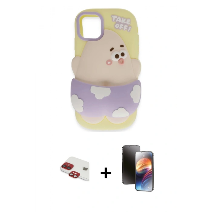 MARSİLYAN™- iPhone 11 Kılıf Akış Yansıma - Siyah 3D Antistatik Mat Seramik Nano Ekran Koruyucu + Pers Alüminyum Kamera Lens - KI