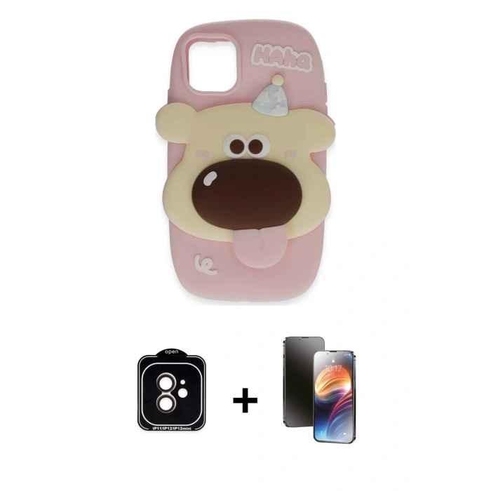 MARSİLYAN™- iPhone 11 Kılıf Akış Yansıma - Siyah 3D Antistatik Mat Seramik Nano Ekran Koruyucu + PVD Metal Kamera Lens - TU